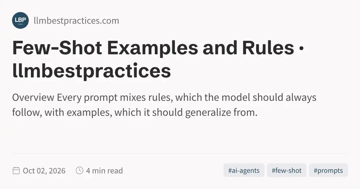 Few-Shot Examples · llmbestpractices
