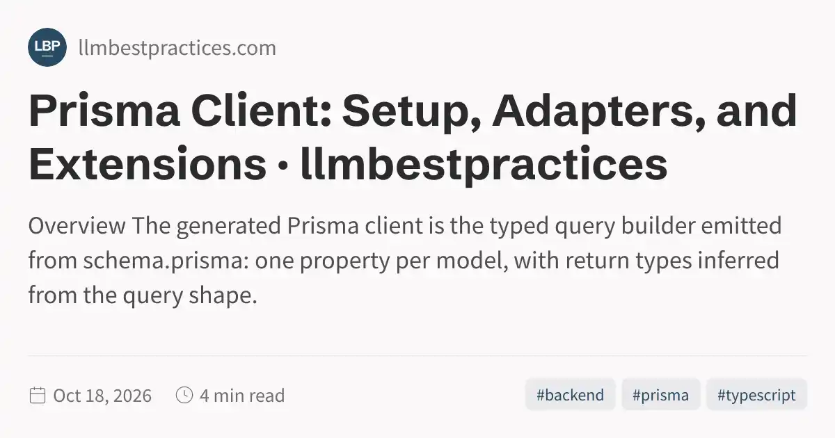 Prisma Client · llmbestpractices